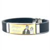 Pulseira Aço Inox Dourado e Silicone – Fotogravação